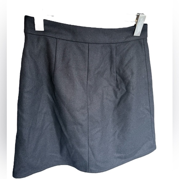 ACNE STUDIOS - Dark Blue Zip Front Prisca Wool PAW16 Skirt - Women's Size 36 - Picture 3 of 6